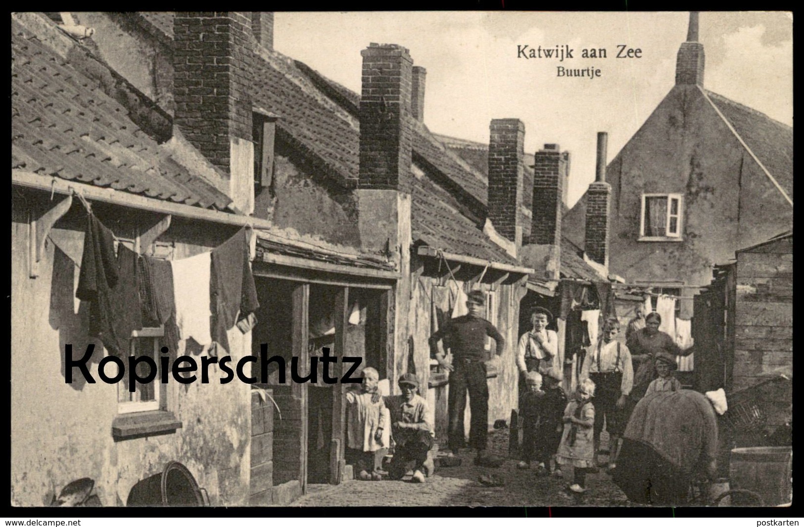 ALTE POSTKARTE KATWIJK AAN ZEE BUURTJE Nachbarschaft Neighborhood Traditional Costume Tracht Postcard Ansichtskarte Cpa - Katwijk (aan Zee)