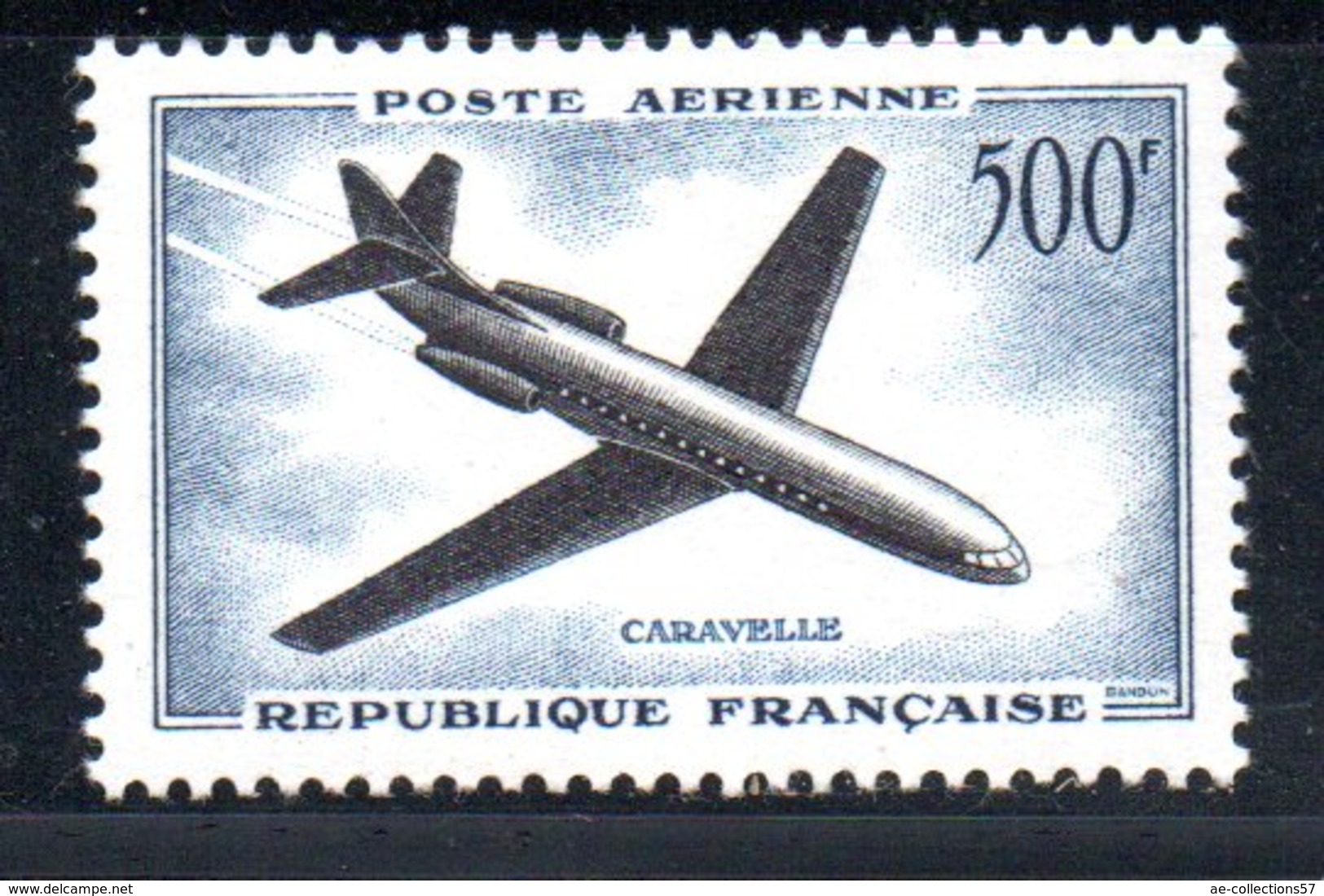 Poste Aérienne / N 36 / 500 Francs Bleu / NEUF** / Côte 30 € - 1927-1959 Mint/hinged