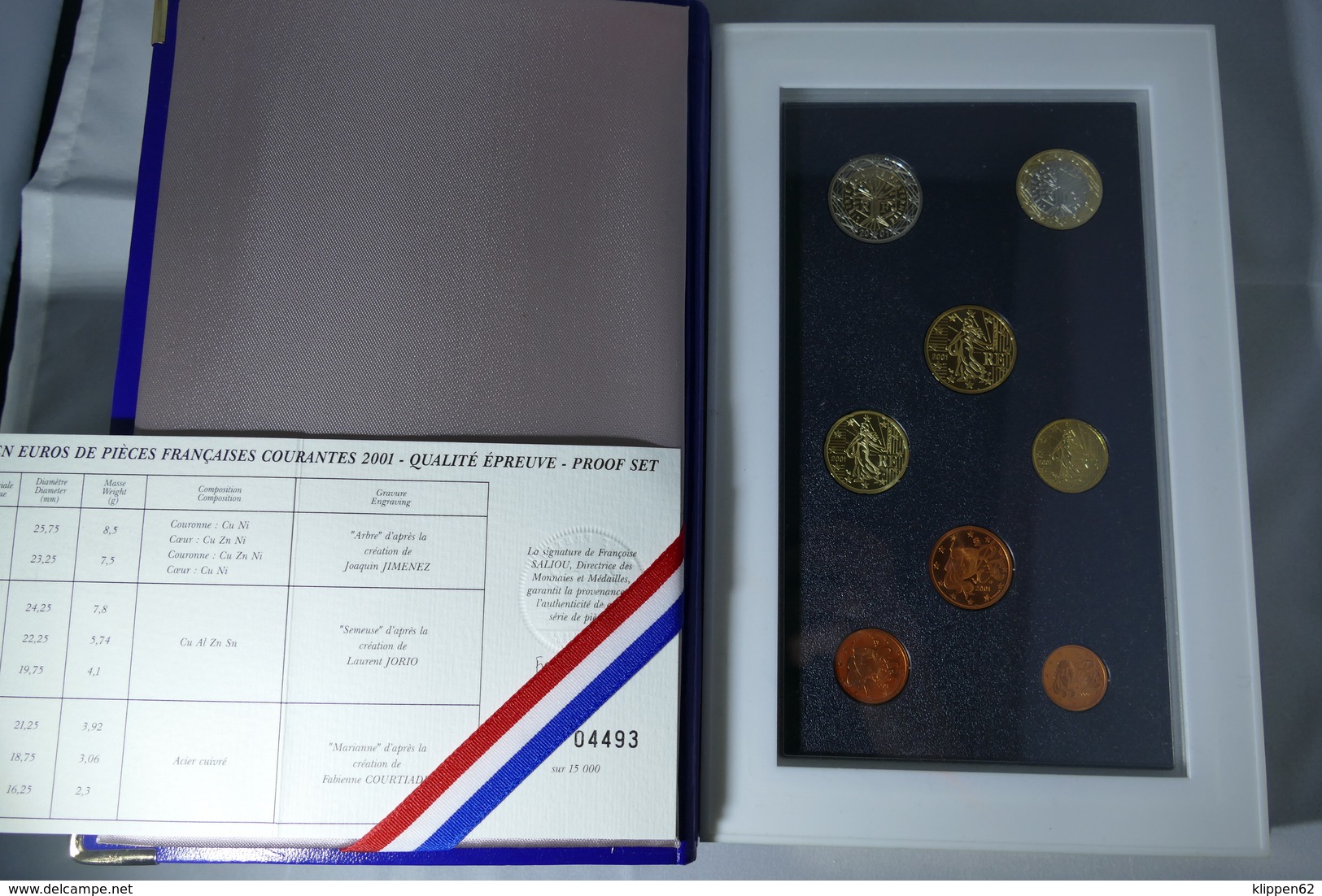 FRANCIA  2001  EURO  PROOF SET - Frankreich