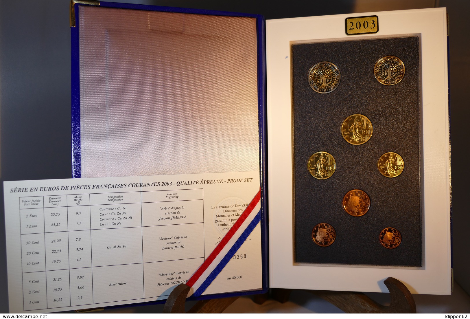 FRANCIA  2003  EURO  PROOF SET - France