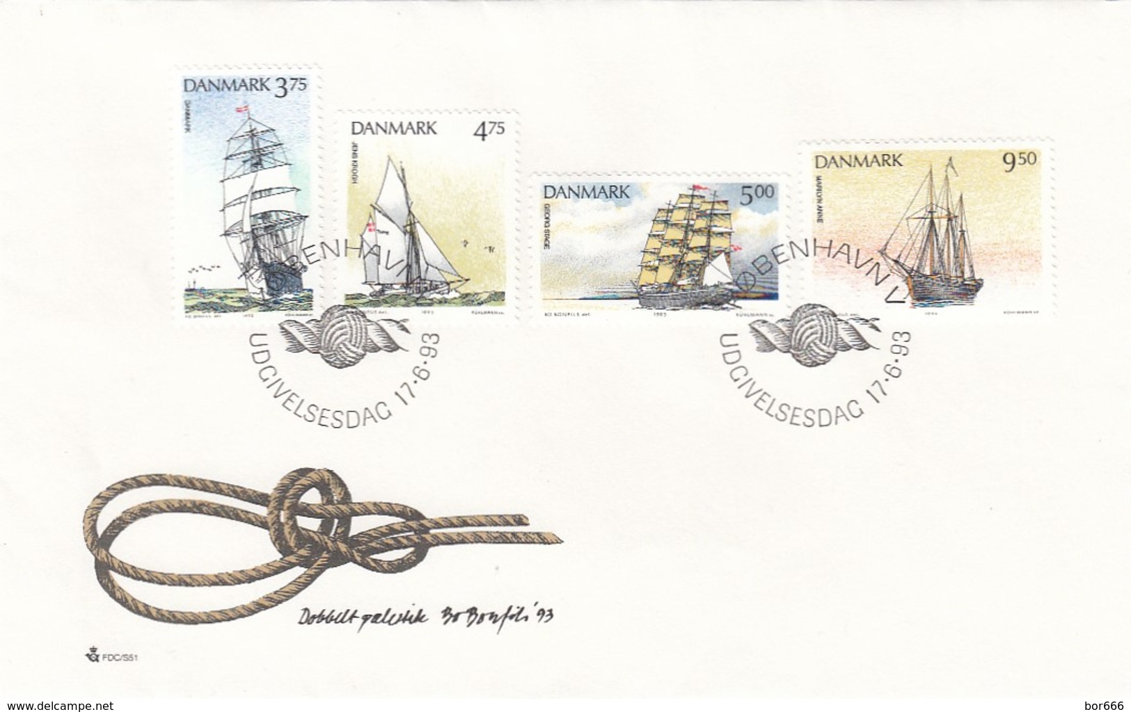 GOOD DENMARK FDC 1993 - Ships - FDC