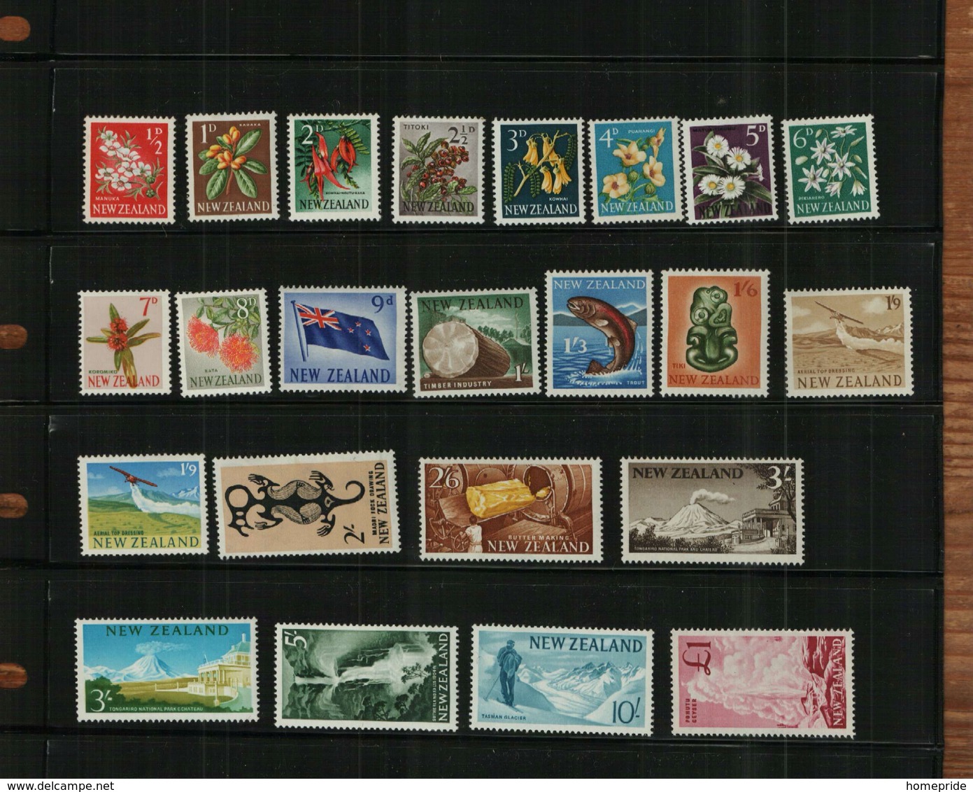 NEW ZEALAND - QEII - 1960 - 23 Stamps - MNH - Unused Stamps