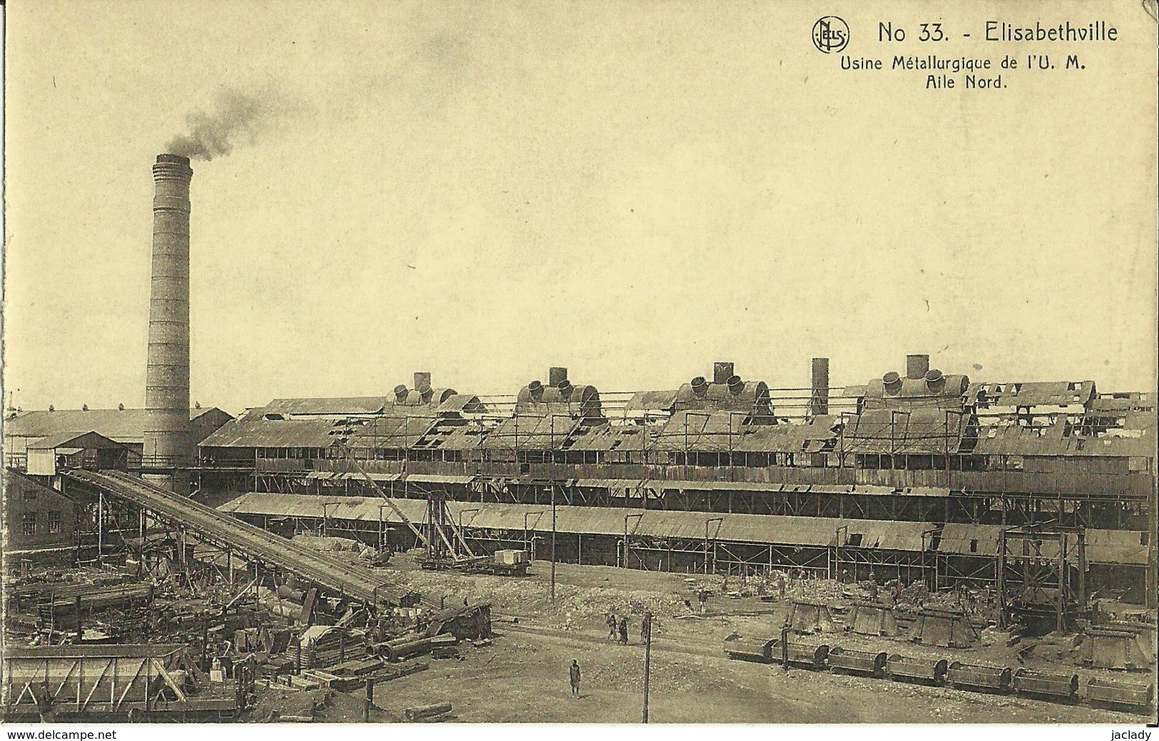 Congo Belge - Elisabethville - Usine Métallurgique De L' U. M. - Aile Nord.    ( 2 Scans ) - Lubumbashi