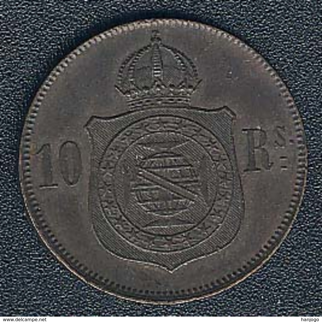 Brasilien, 10 Reis 1869, XF - Brazil