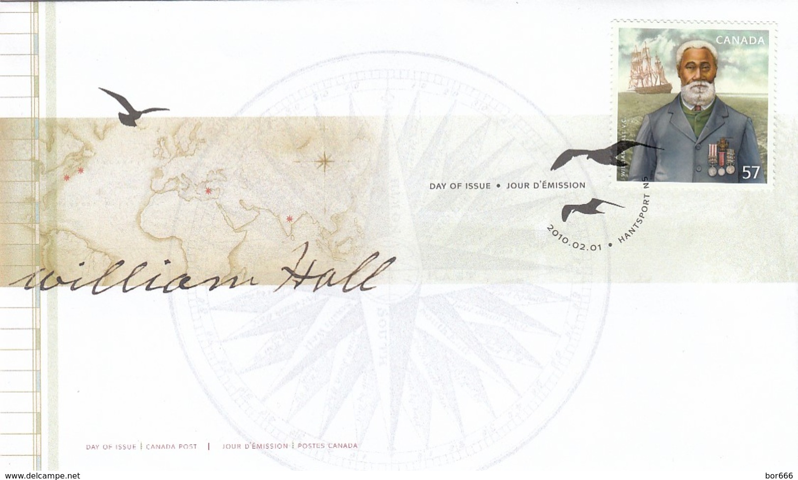 GOOD CANADA FDC 2010 - William Hall / Ship - 2001-2010