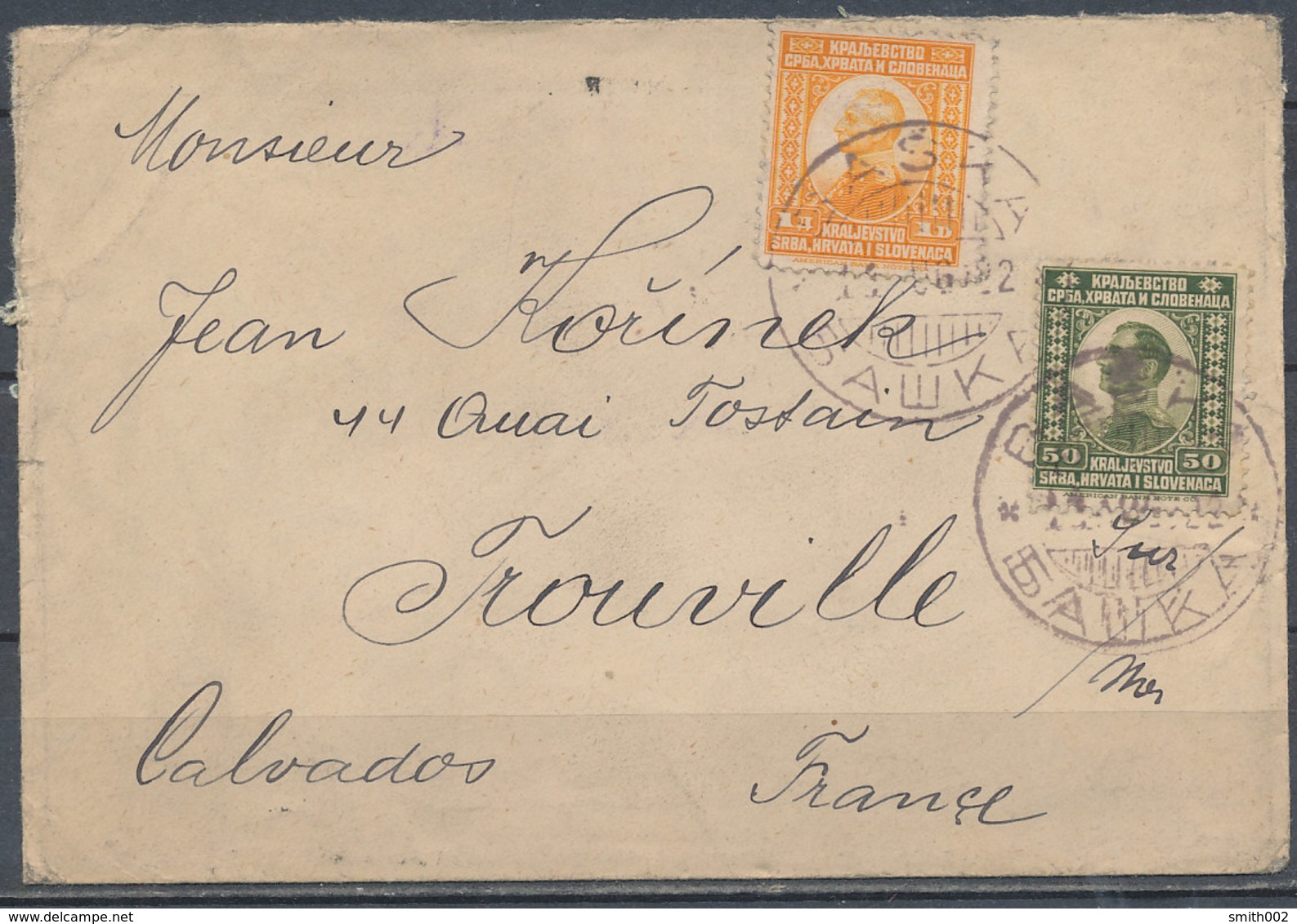 1922 - BAŠKA (Croatia) - TROUVILLE - Croatia