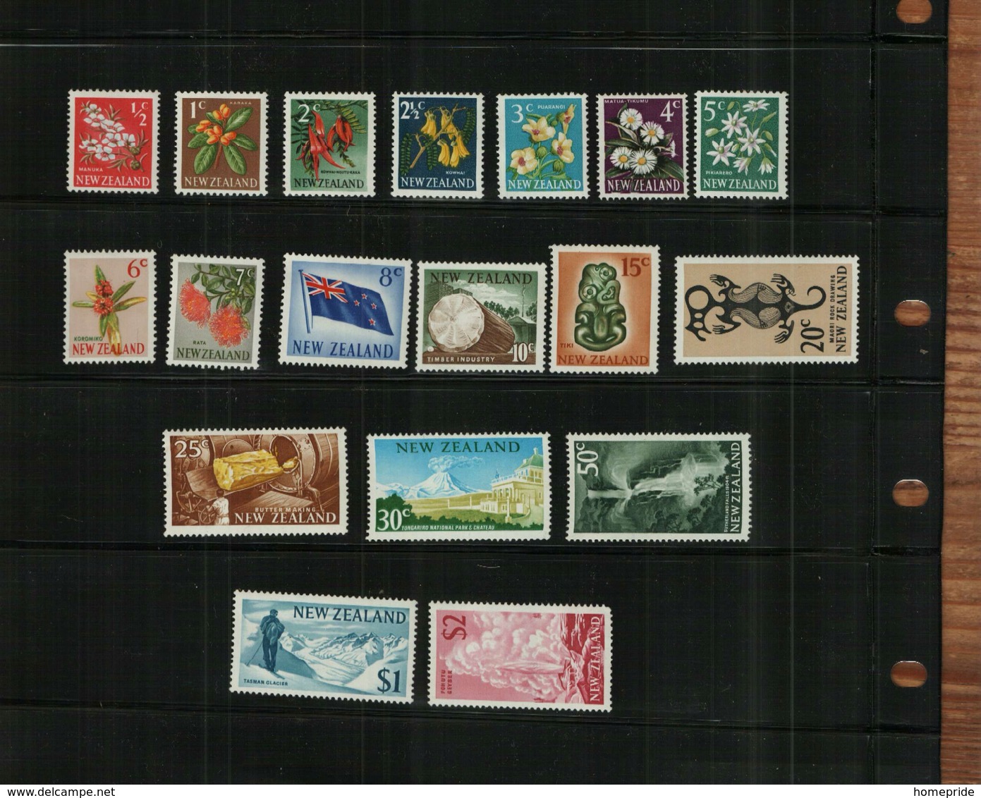 NEW ZEALAND - QEII - 1967 - 18 Stamps - MNH - Unused Stamps