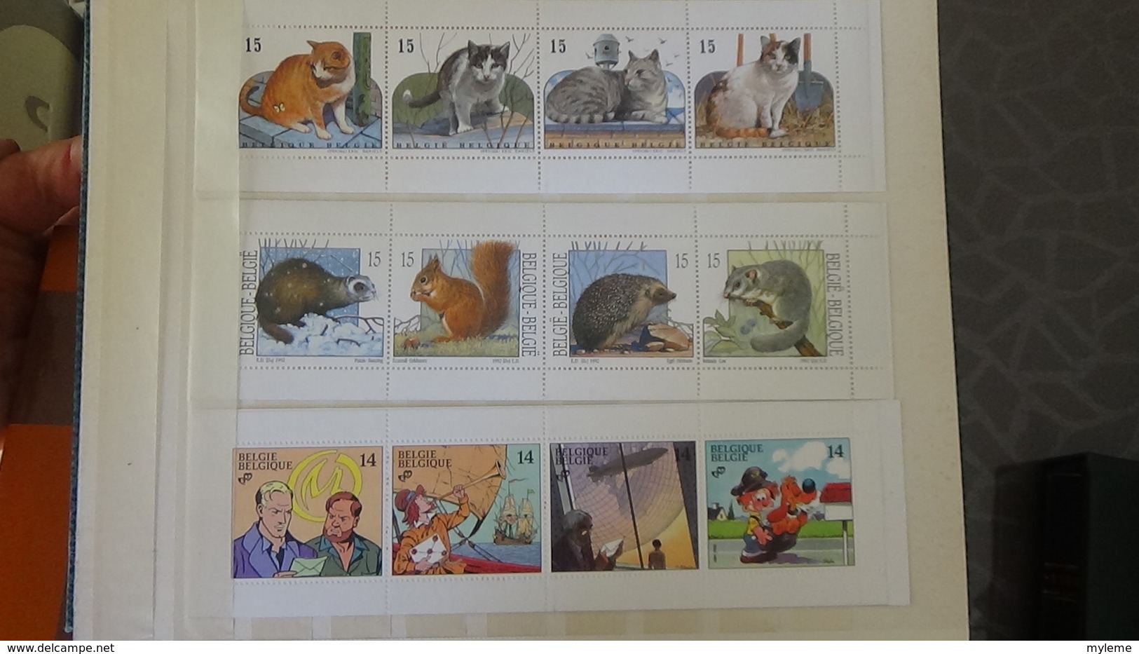 Collection de timbres, blocs (dont 29 carnets ** + 9 pubs ** de Belgique ) ** de divers pays du monde ... Très sympa !!!