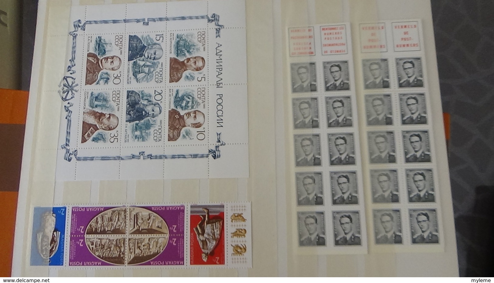 Collection de timbres, blocs (dont 29 carnets ** + 9 pubs ** de Belgique ) ** de divers pays du monde ... Très sympa !!!