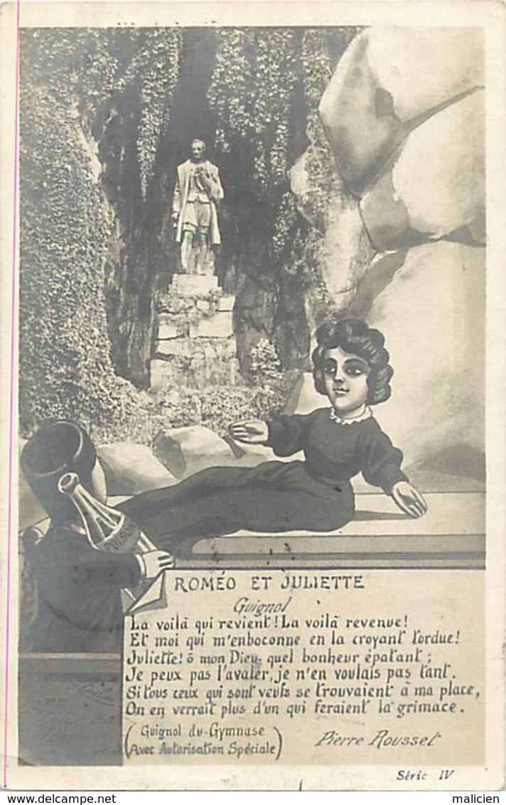 - Ref- B762- Spectacle - Guignol Du Gymnase Pierre Rousset - Romeo Et Juliette -carte Bon Etat  - - Autres & Non Classés