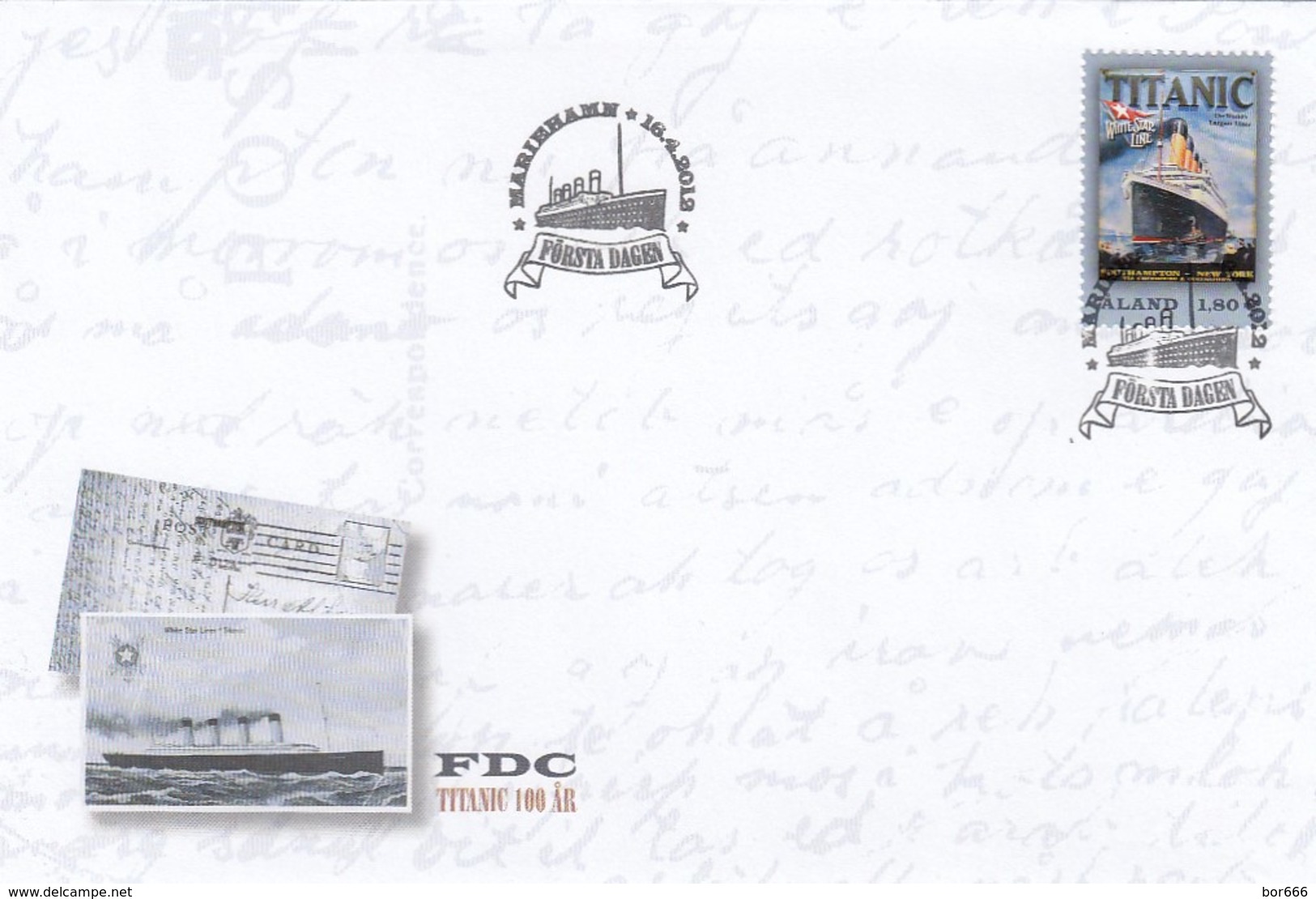 GOOD ALAND FDC 2012 - Ship / Titanic - Aland