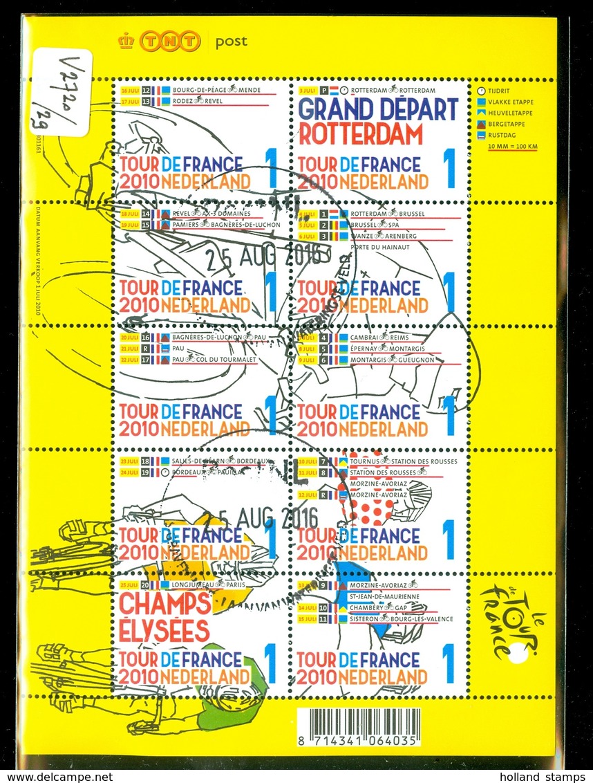 NEDERLAND * V 2720 - 2729 * TOUR DE FRANCE  * BLOK * BLOC * BLOCK  * NETHERLANDS * UTILISÉ AVEC GOMME - Gebruikt