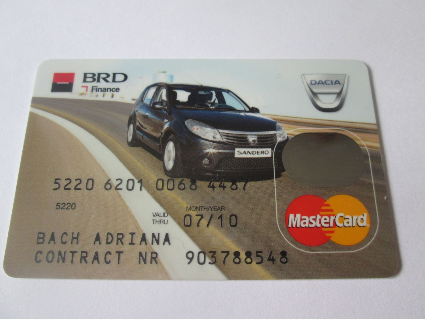 Romanian BRD Finance Master Card-Dacia Sandero - Cartes De Crédit (expiration Min. 10 Ans)