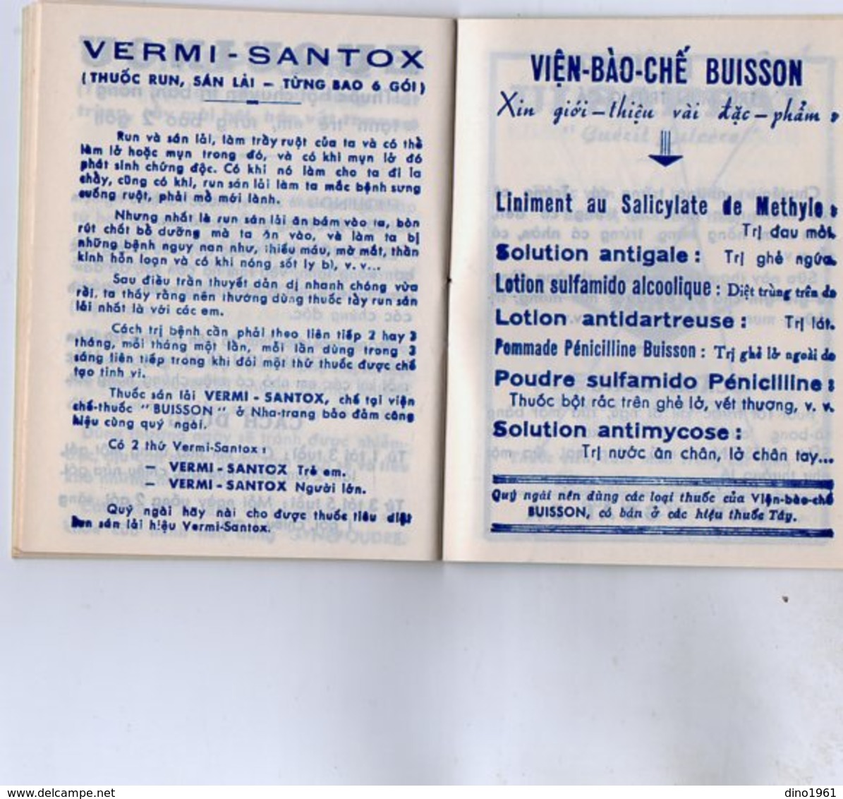 VP15.079 - INDOCHINE - VIETNAM - Petit Calendrier 1959 - Grande Pharmacie de NHATRANG - M. BUISSON Pharmacien