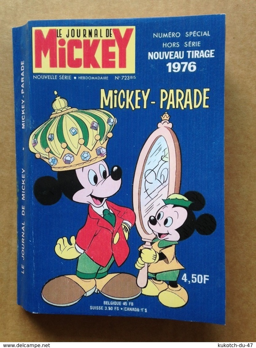 Disney - Mickey Parade - Année 1976 - N°723 Bis (avec Grand Défaut D'usure) - Mickey Parade