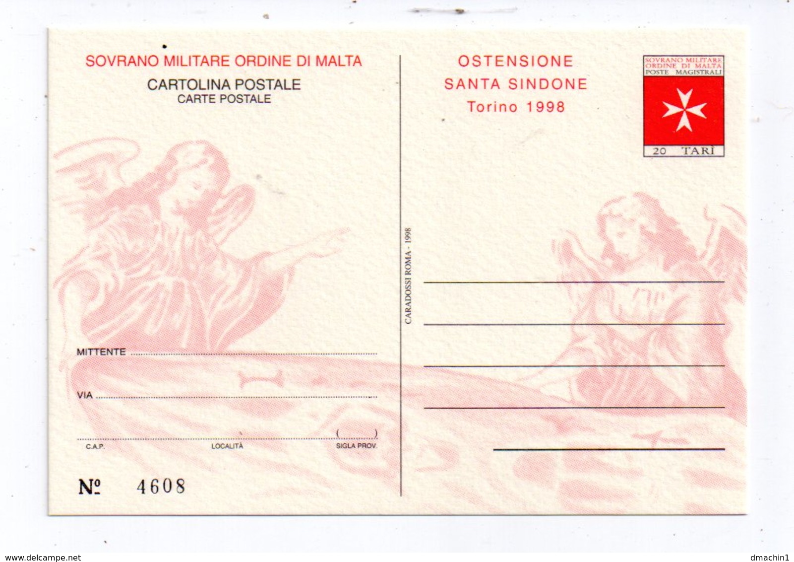 Feuillet -Ordre De Malte - Sovrano Militare Ordine Di Malta-cartolina Postale-voir état - Malte (Ordre De)