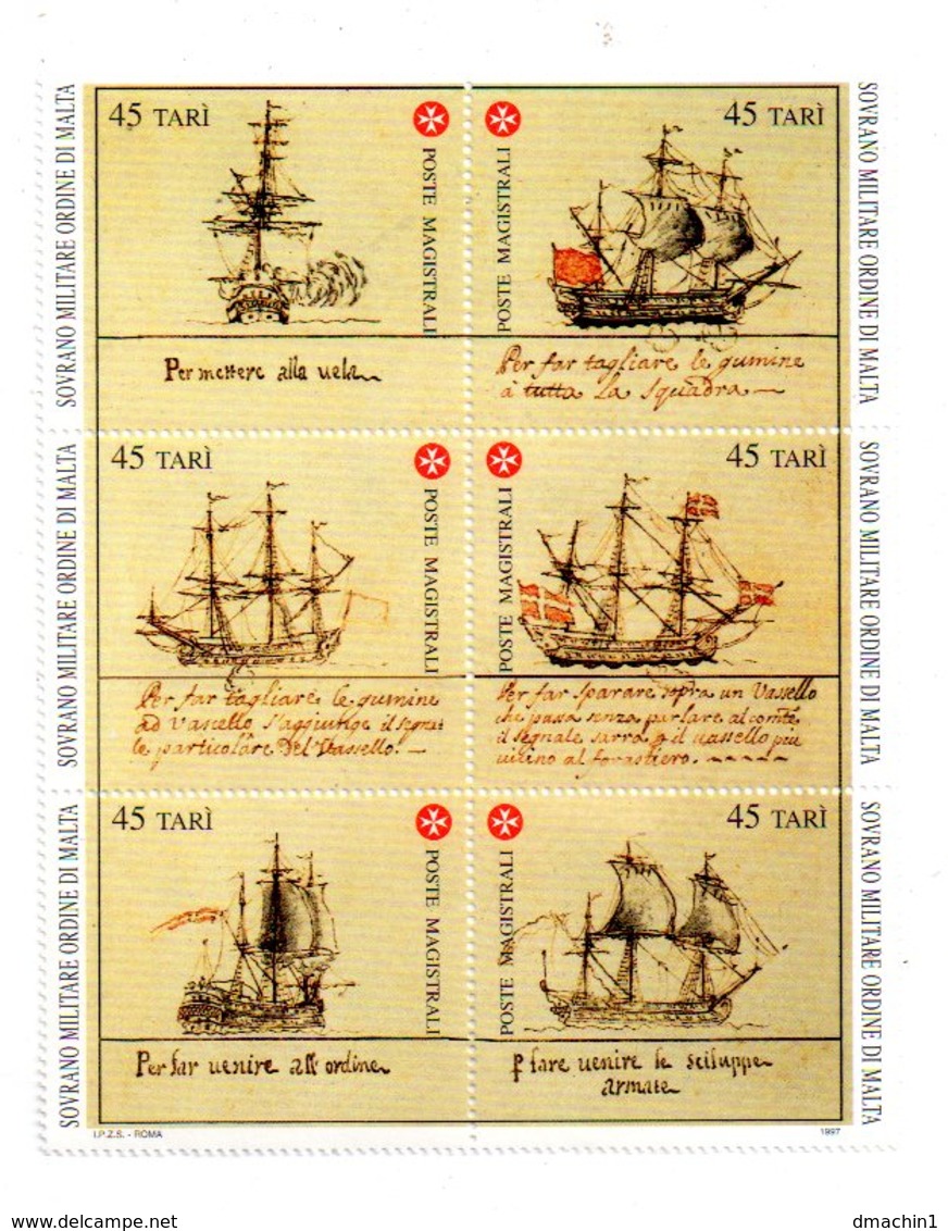 Bloc De 6 Timbres -Ordre De Malte - Sovrano Militare Ordine Di Malta-voir état - Malte (Ordre De)