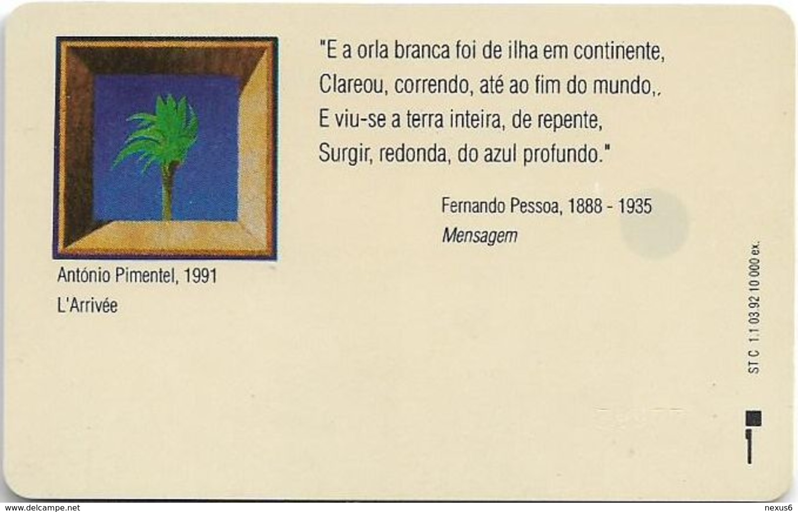 Portugal - TLP - Novos Dizeres, Descobrimentos - 120Units, SC5, 03.1992, 10.000ex, Used - Portugal