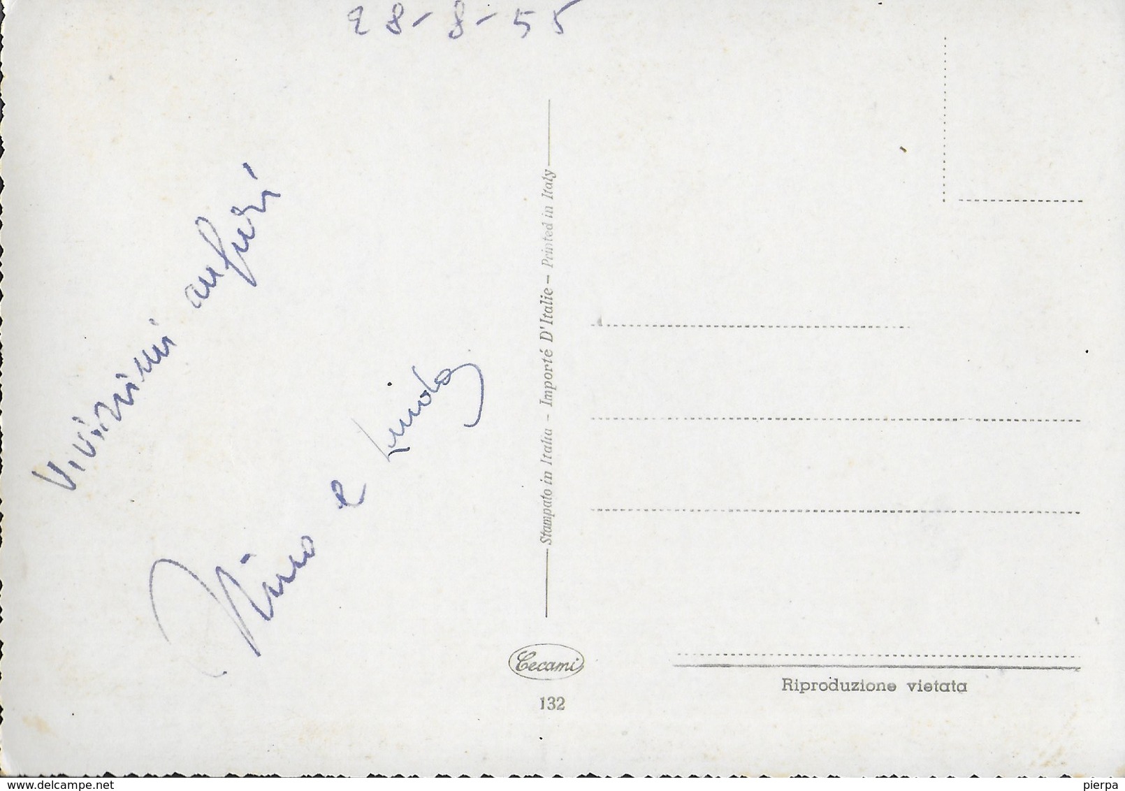 ROSA - EDIZ. CECAMI 132 - SCRITTA AL RETRO E DATATA 1955 - Fiori