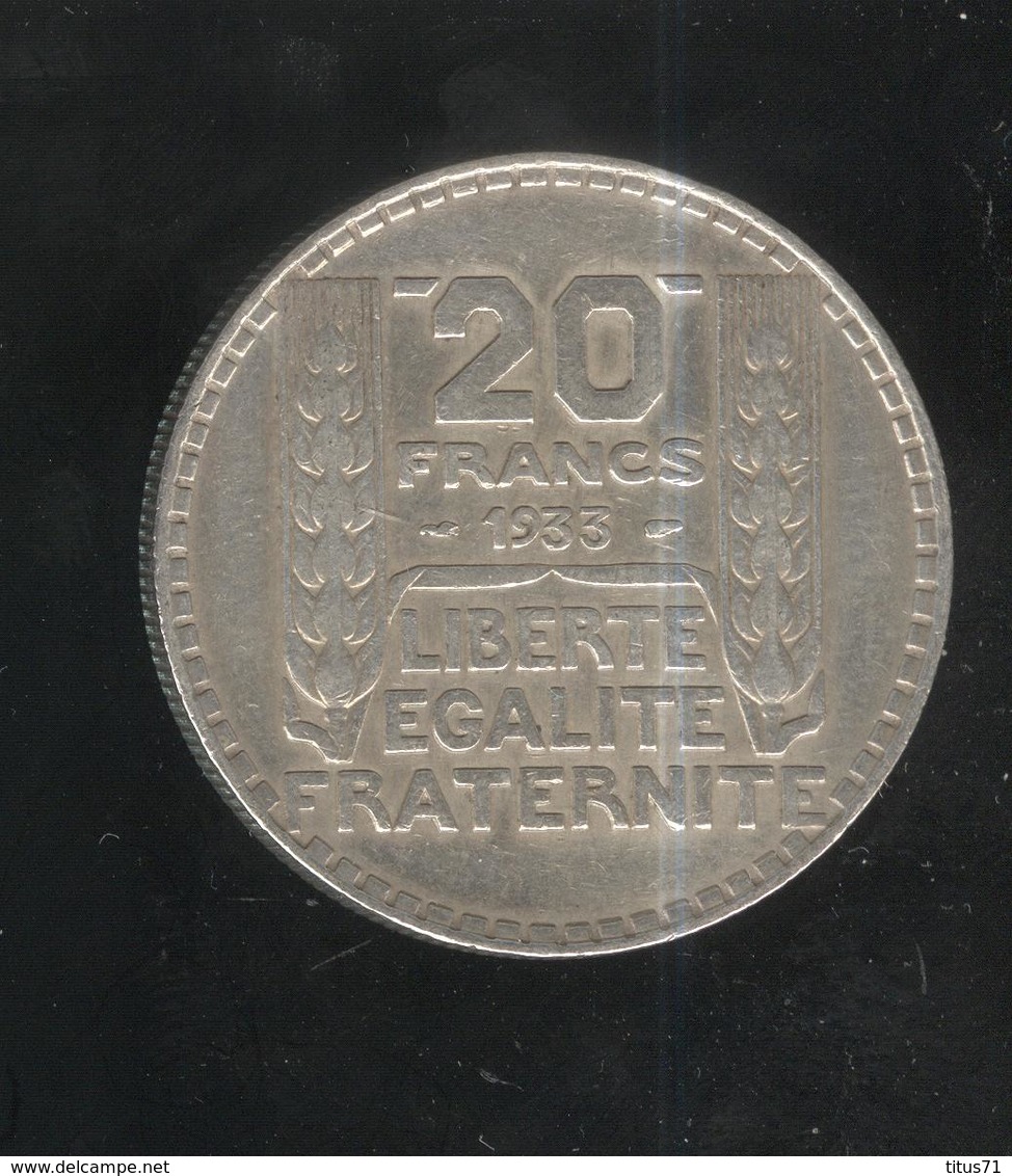20 Francs France Turin 1933  - TTB++ - Autres & Non Classés