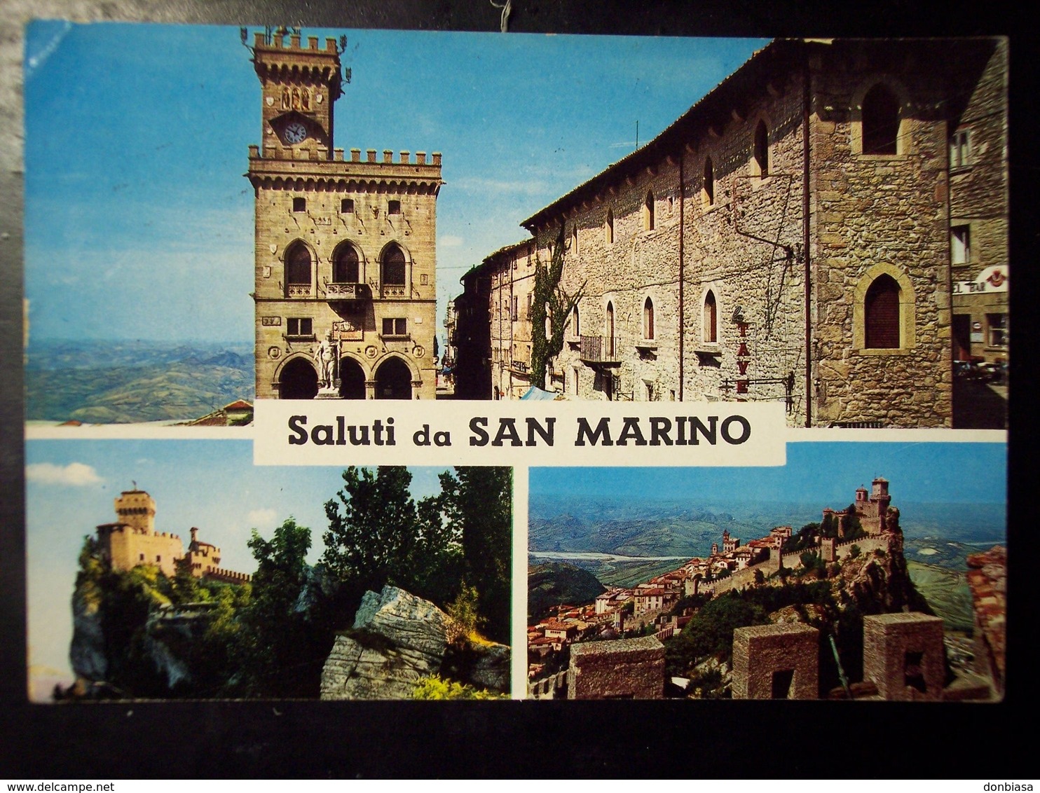 San Marino: Saluti. Cartolina Vg 1966 (affrancatura Tematica Ippica, Cavallo, Cavalli, Derby, Cross Country...) - San Marino