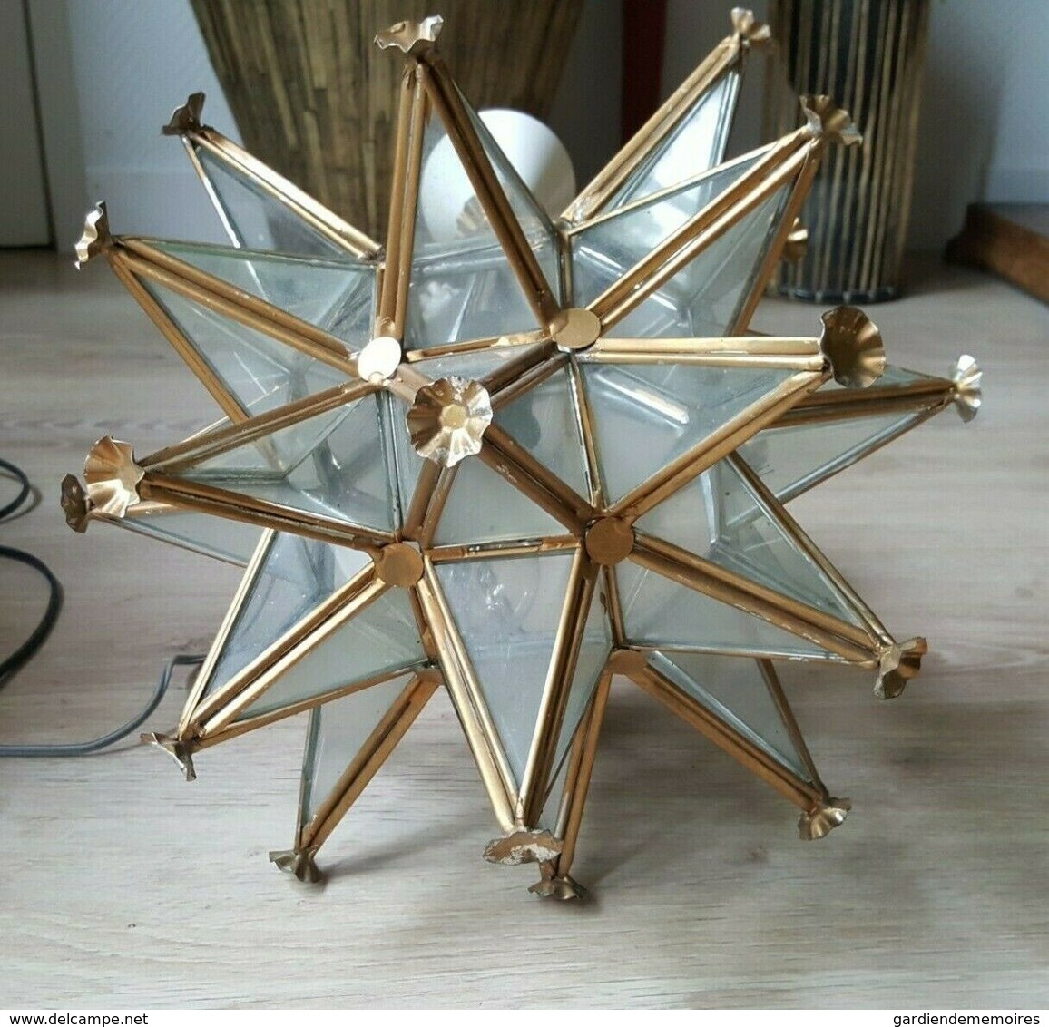 Splendide Lustre Etoile à Multiple Branches En Verre / Moravian Star Light Glass - Luminaires & Lustres