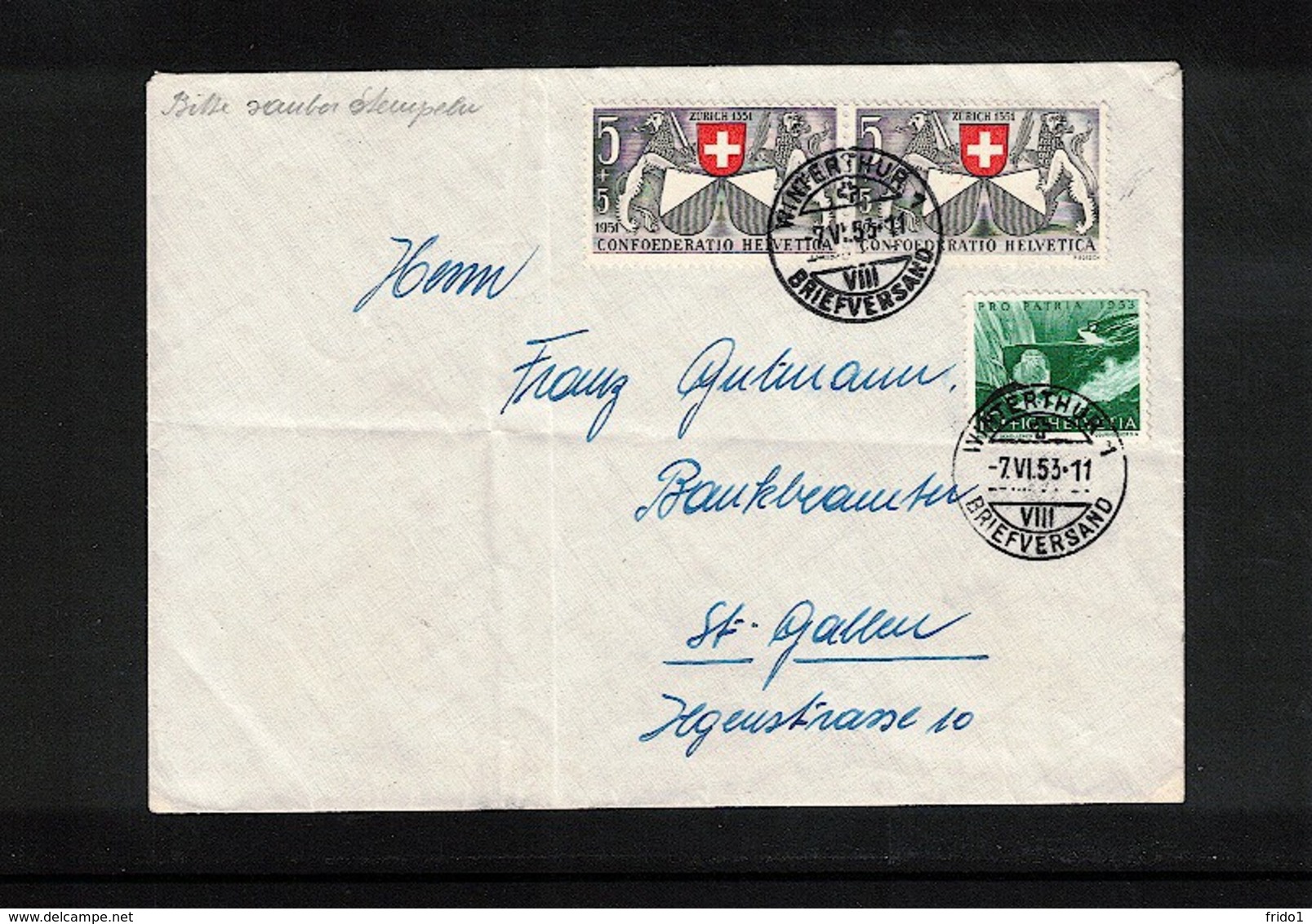 Schweiz / Switzerland 1953 Interesting Letter - Cartas & Documentos