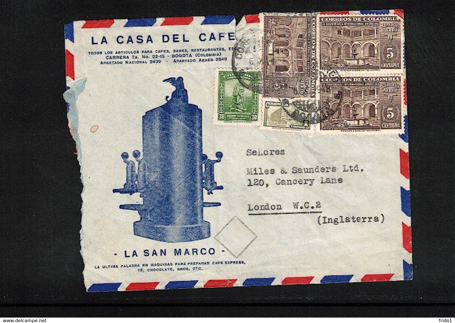 Colombia Interesting Airmail Letter - Kolumbien