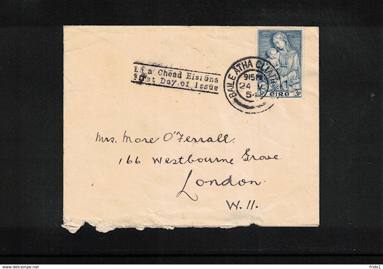 Ireland 1954 Interesting FDC Cover - Briefe U. Dokumente