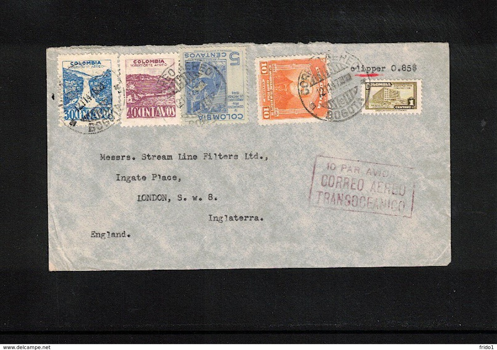 Colombia 1947 Interesting Airmail Letter - Kolumbien