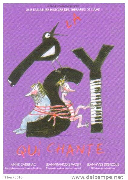 Carte Postale : La Psy Qui Chante - Théâtre Essaïon - Illustration Desclozeaux - Desclozeaux