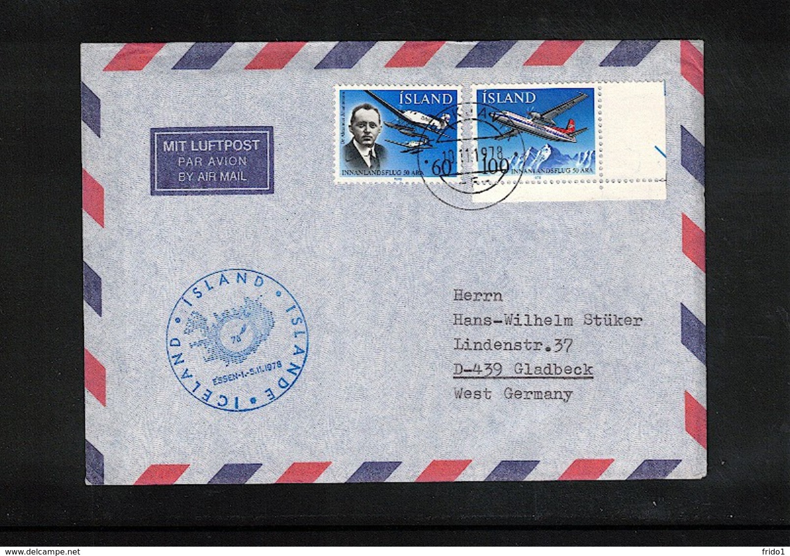 Iceland 1978 Interesting Airmail Letter - Lettres & Documents