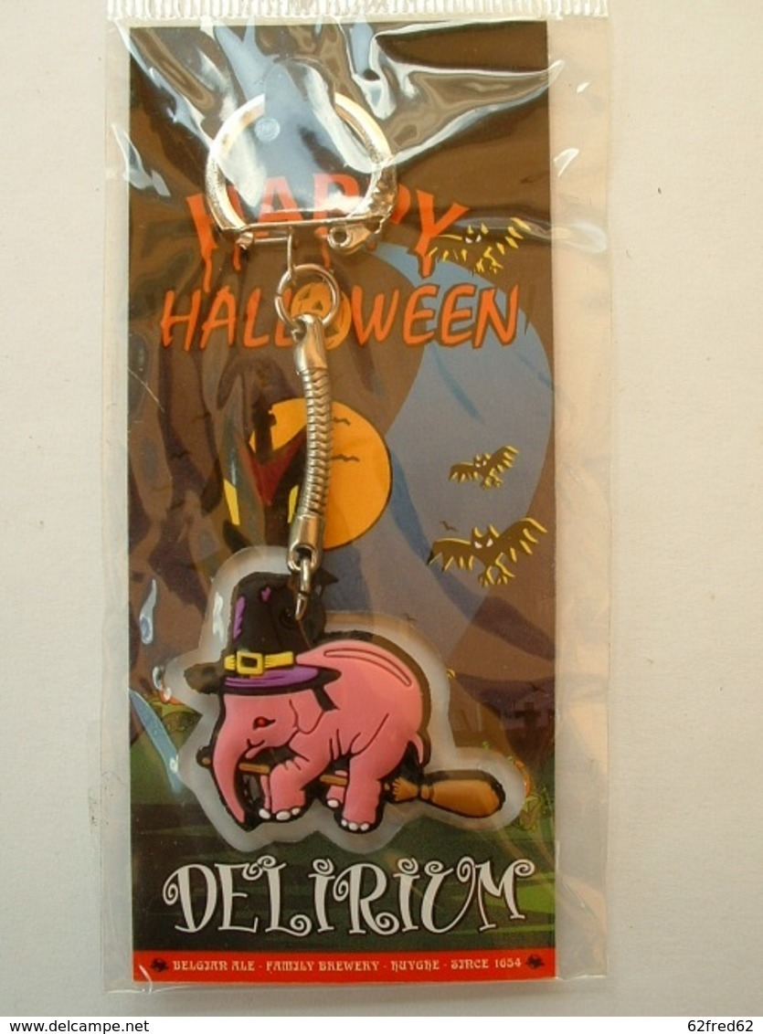 PORTE CLEFS - BIERE DELIRIUM - HAPPY HALLOWEEN -  ELEPHANT - DOUBLE FACE - Sleutelhangers