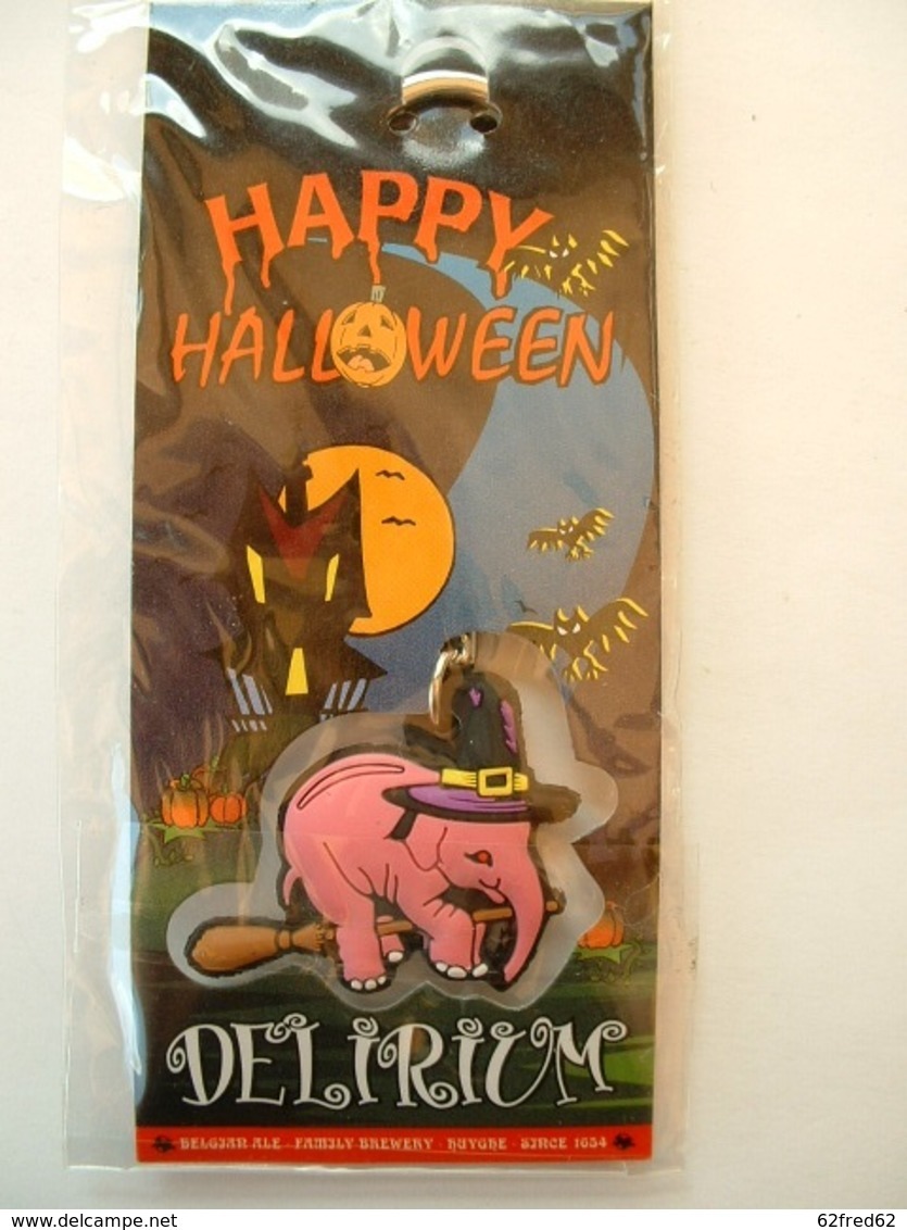 PORTE CLEFS - BIERE DELIRIUM - HAPPY HALLOWEEN -  ELEPHANT - DOUBLE FACE - Sleutelhangers