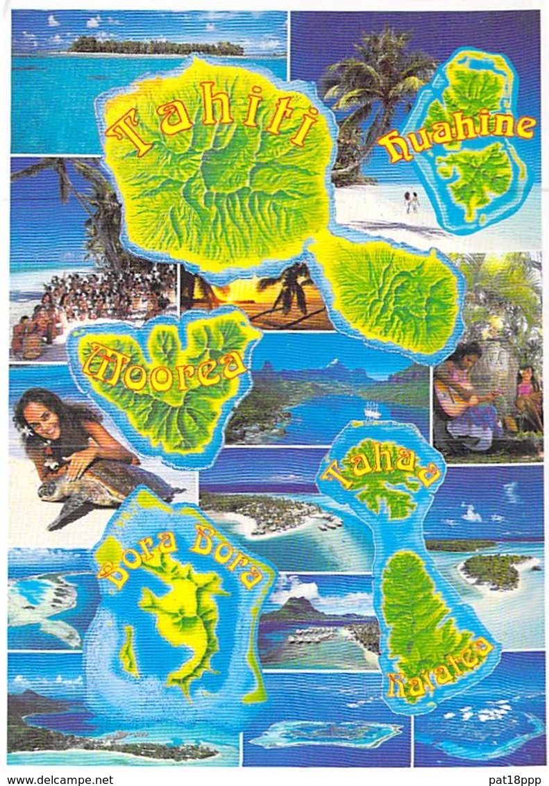 ** Lot De 10 Cartes ** POLYNESIE FRANCAISE - TAHITI :  Différentes Iles - CPM CPSM Grand Format - Océanie - Polynésie Française