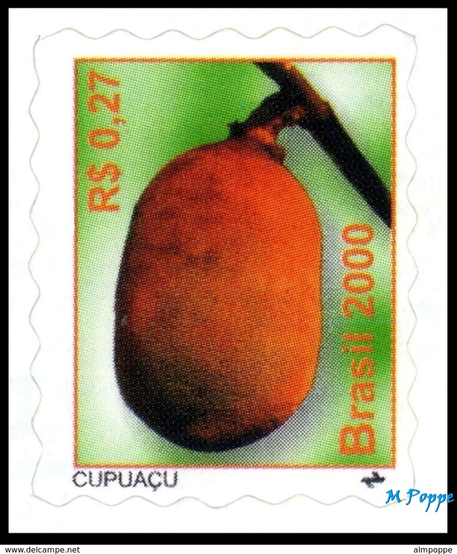 Ref. BR-2762-63 BRAZIL 2000 - CAPUACU AND SOURSOP,, NATURE, MI# 3057-58, MNH, FRUITS 2V Sc# 2762-2763 - Unused Stamps