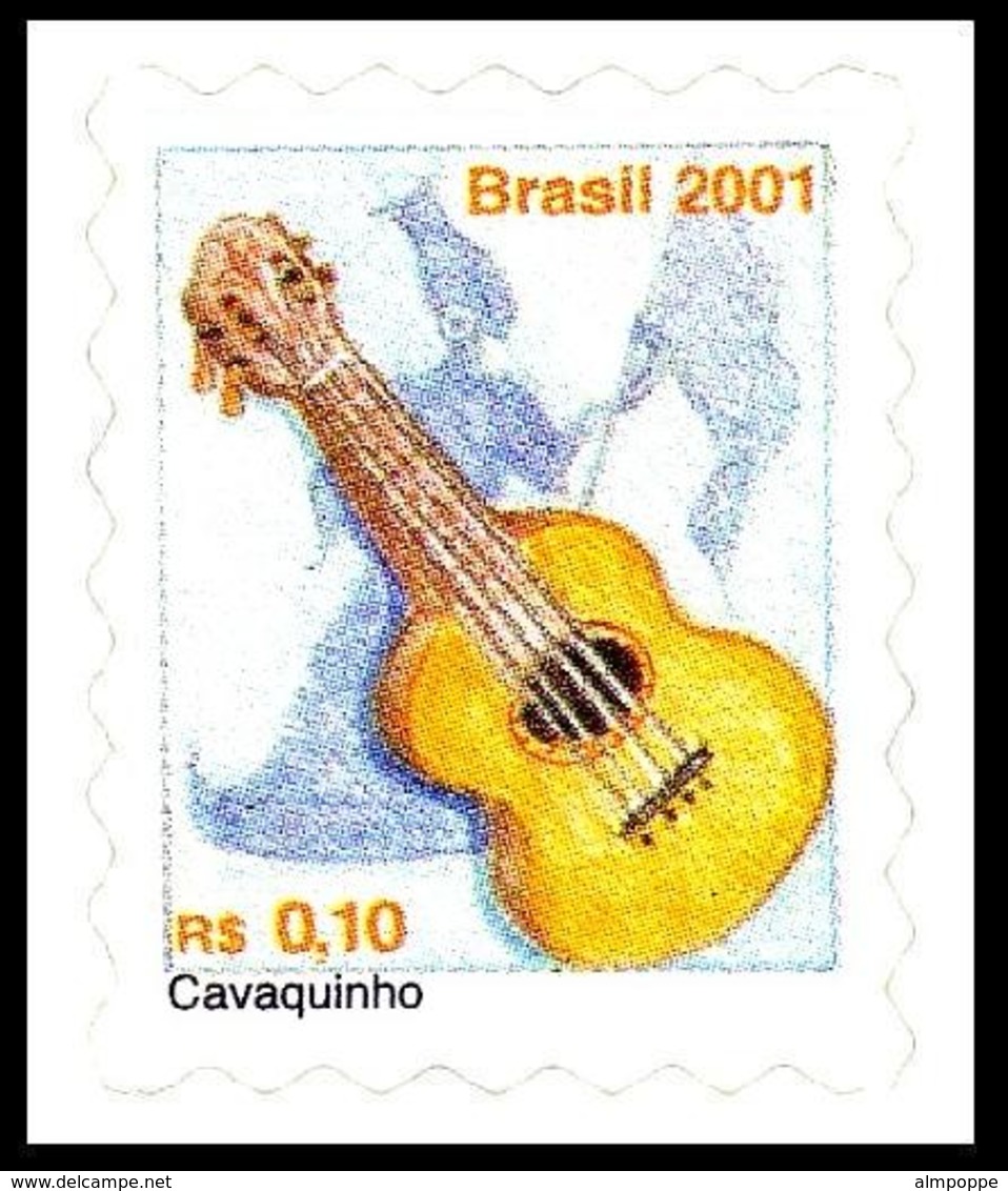 Ref. BR-2810-18 BRAZIL 2001 MUSIC, MUSIC INSTRUMENTS,, MI# 3175-83, SET SELF-ADHESIVE MNH 9V Sc# 2810-2018 - Ongebruikt