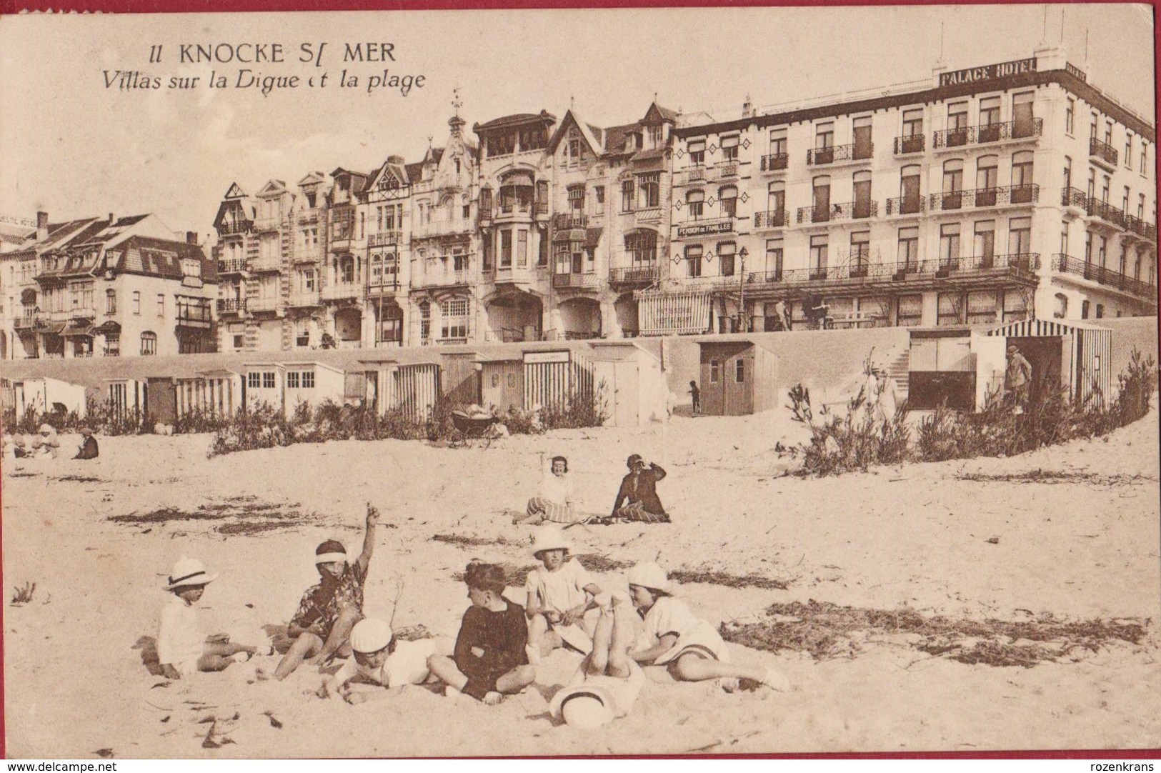 Knokke Knocke Sur Mer Villas Sur La Digue Et La Plages Strandkabines Plage Cabines 1923 - Knokke