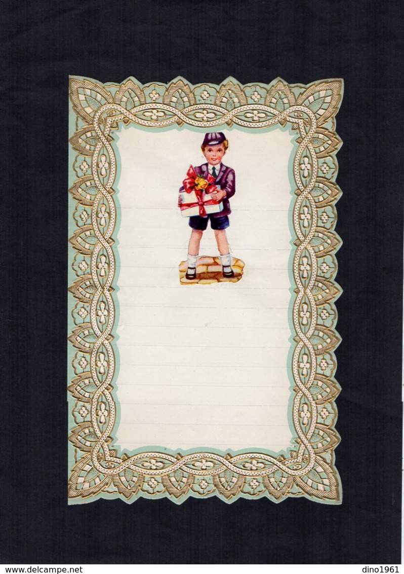 VP15.084 - Lettre Vierge Papier Gaufré Double Page Avec Découpi Enfant - Enfants