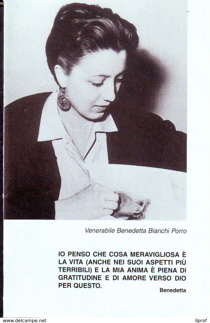 Venerabile Benedetta Bianchi Porro, Santino Pieghevole Con Preghiera - Religion & Esotericism