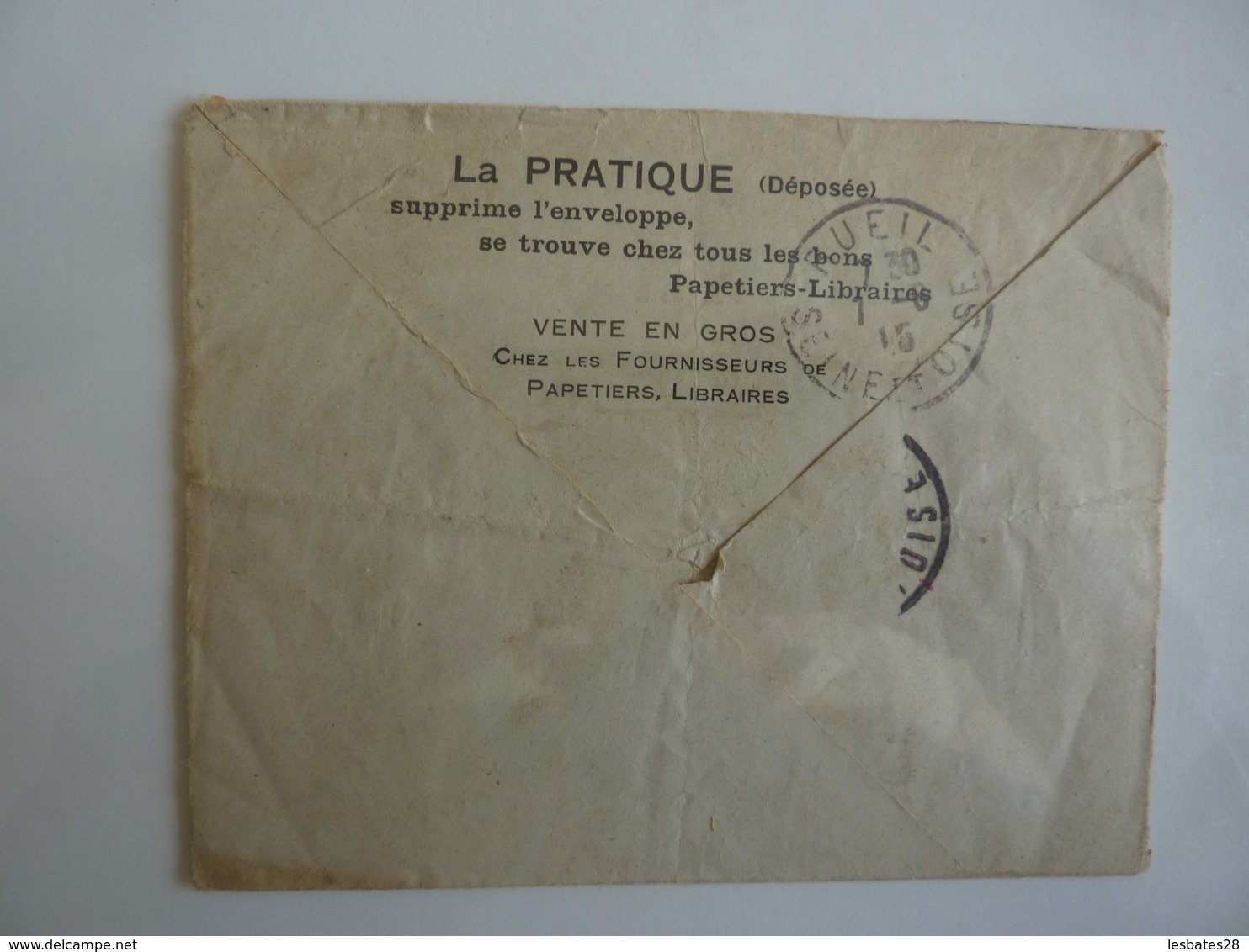 LETTRE EN FRANCISE POSTALE 1915- LA PRATIQUE  ENVELOPPE LETTRE  Cachet à Date  PARIS Et RUEIL 1915 - Lettres & Documents