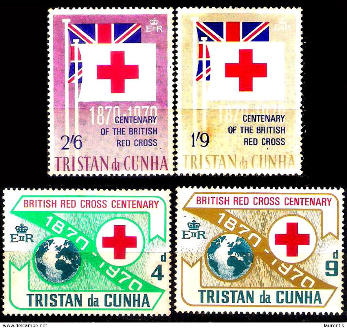 235  Red Cross - Croix Rouge - Tristan Da Cunha Yv 133 à 136 - No Gum - 0,95 (6) - Red Cross