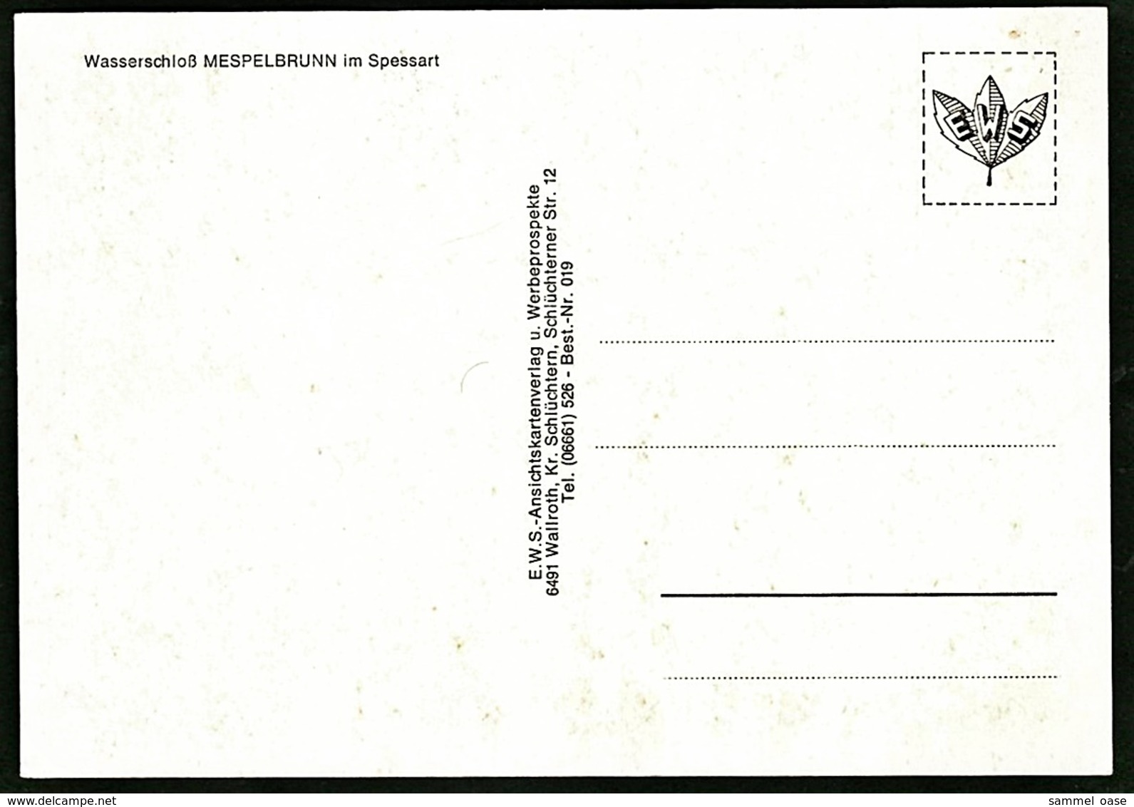 Schloß Mespelbrunn / Spessart  -  Ansichtskarte Ca. 1975    (10974) - Aschaffenburg