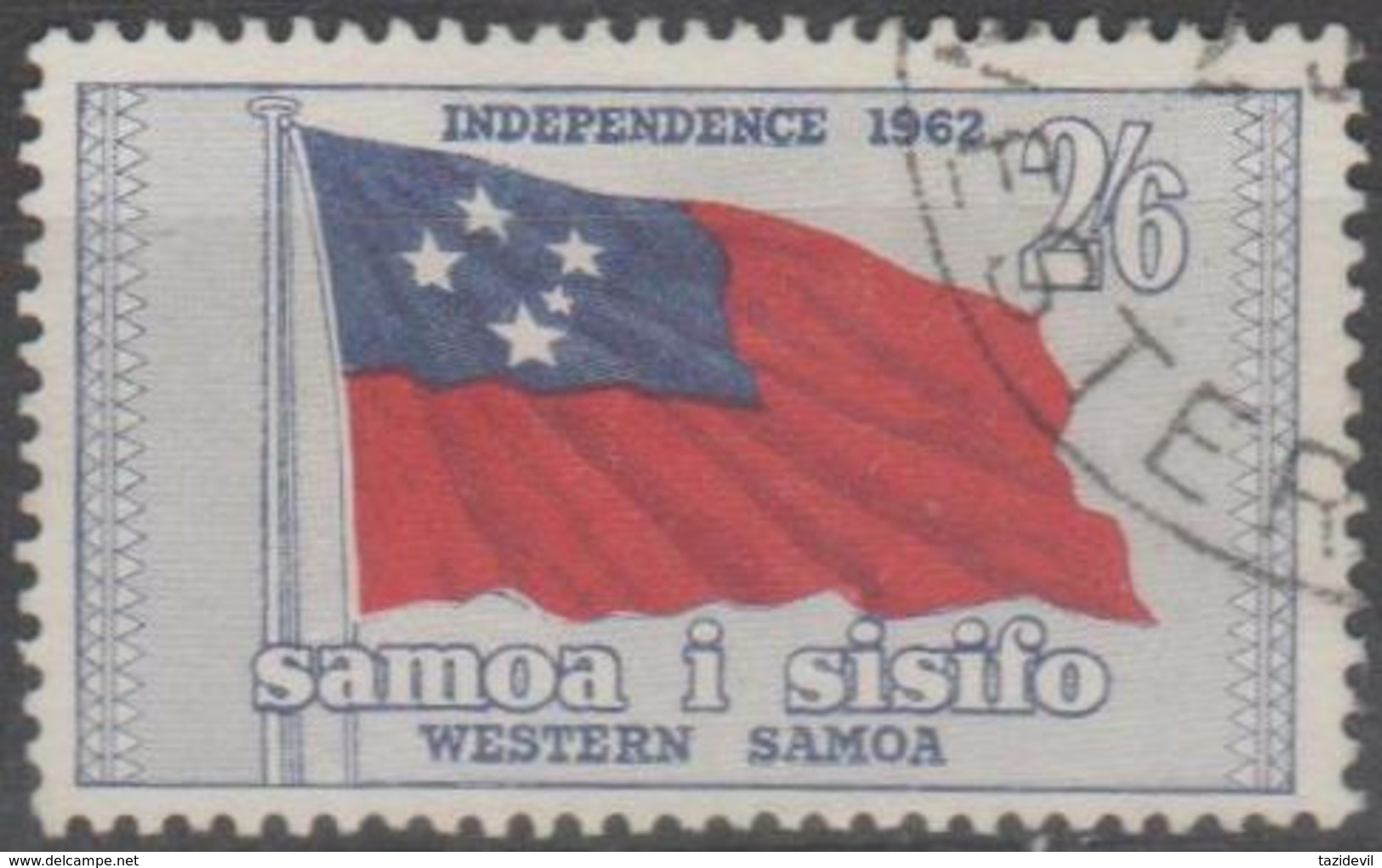 SAMOA-USED 1962 2/6d Flag - Samoa