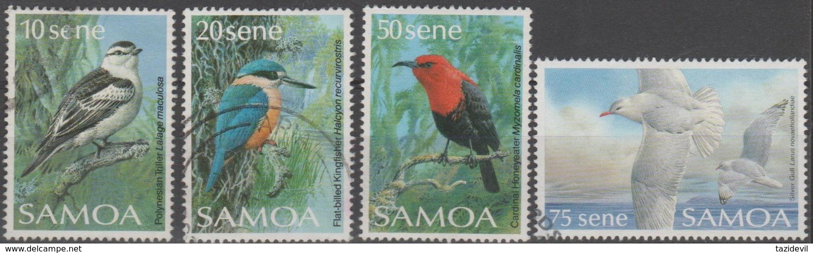 SAMOA-USED 1988 Four Birds From Set - Samoa