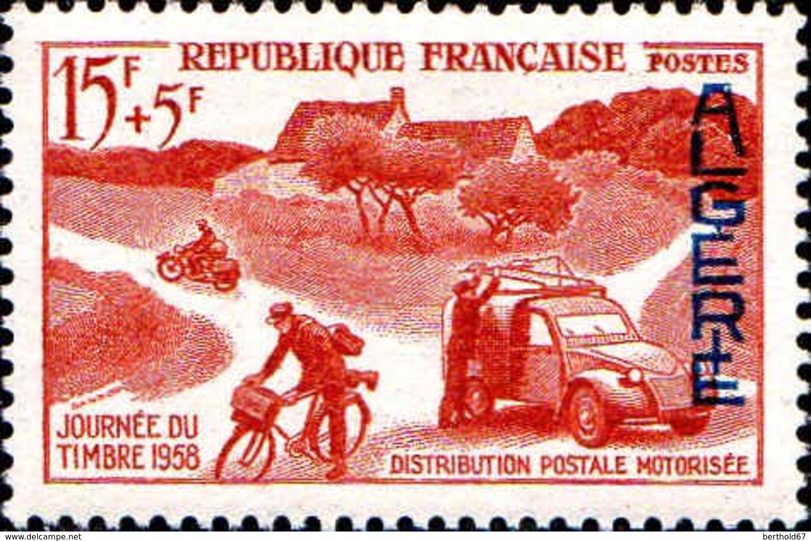 Algérie Poste N** Yv:350 Mi:372 Journée Du Timbre Distribution Postale Motorisée - Neufs