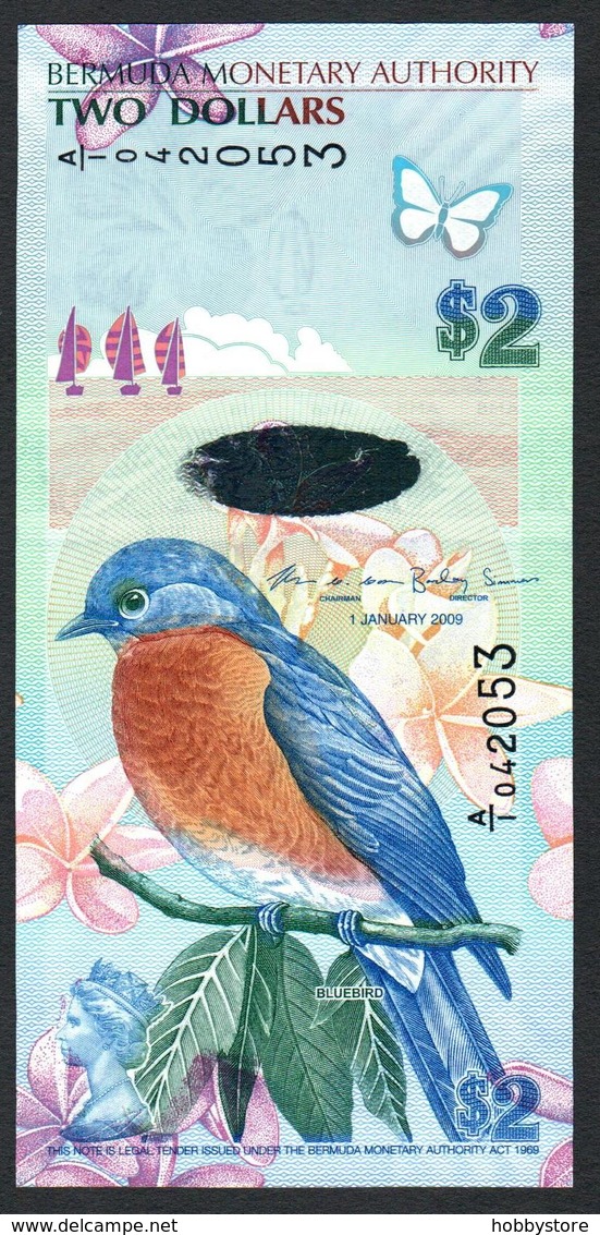 Bermuda 2 Dollars 2009 UNC - Bermudas