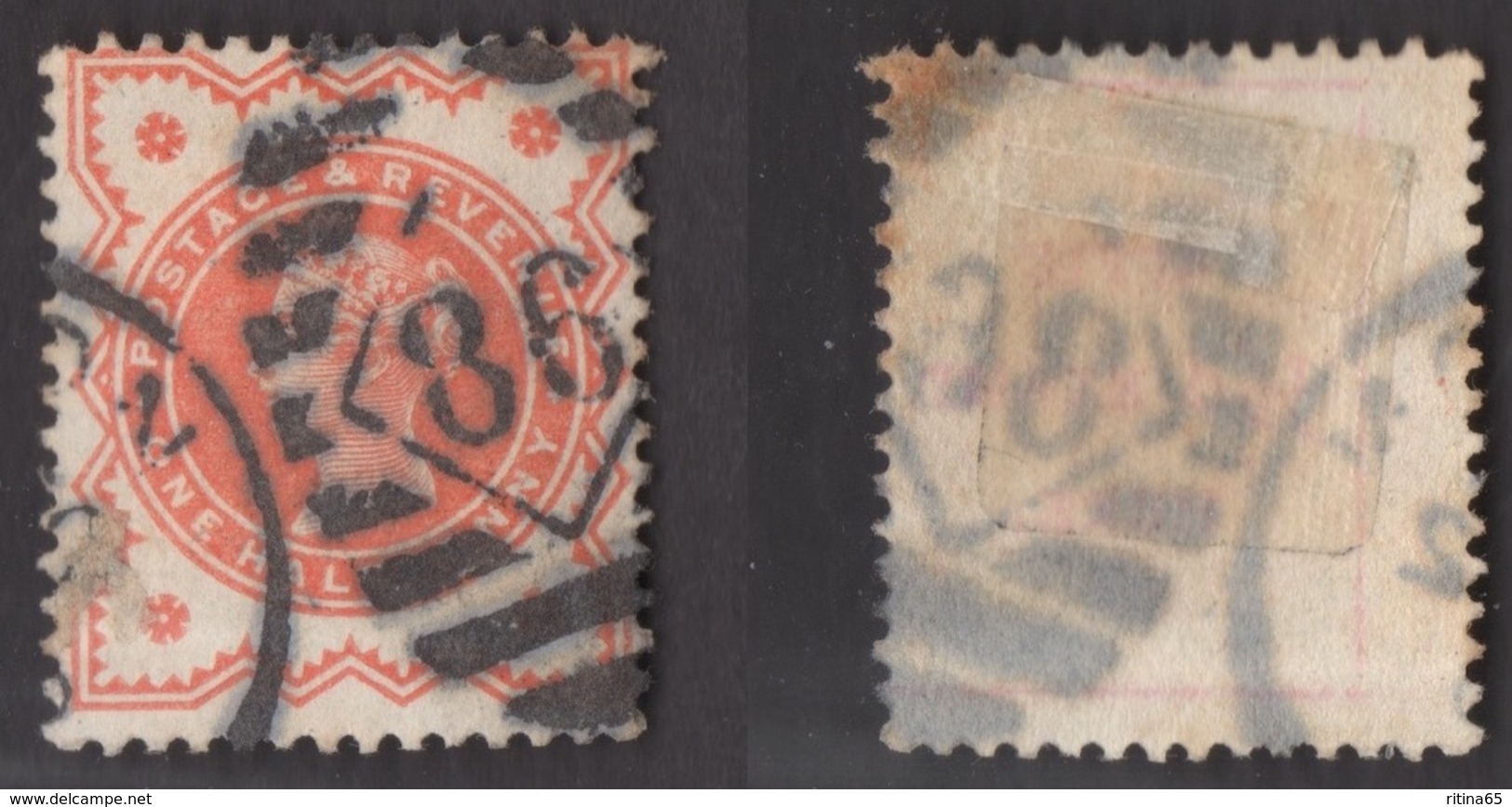 GRAN BRETAGNA !!! 1887 1/2 PENNY POSTAGE REVENUE  !!! - Fiscaux