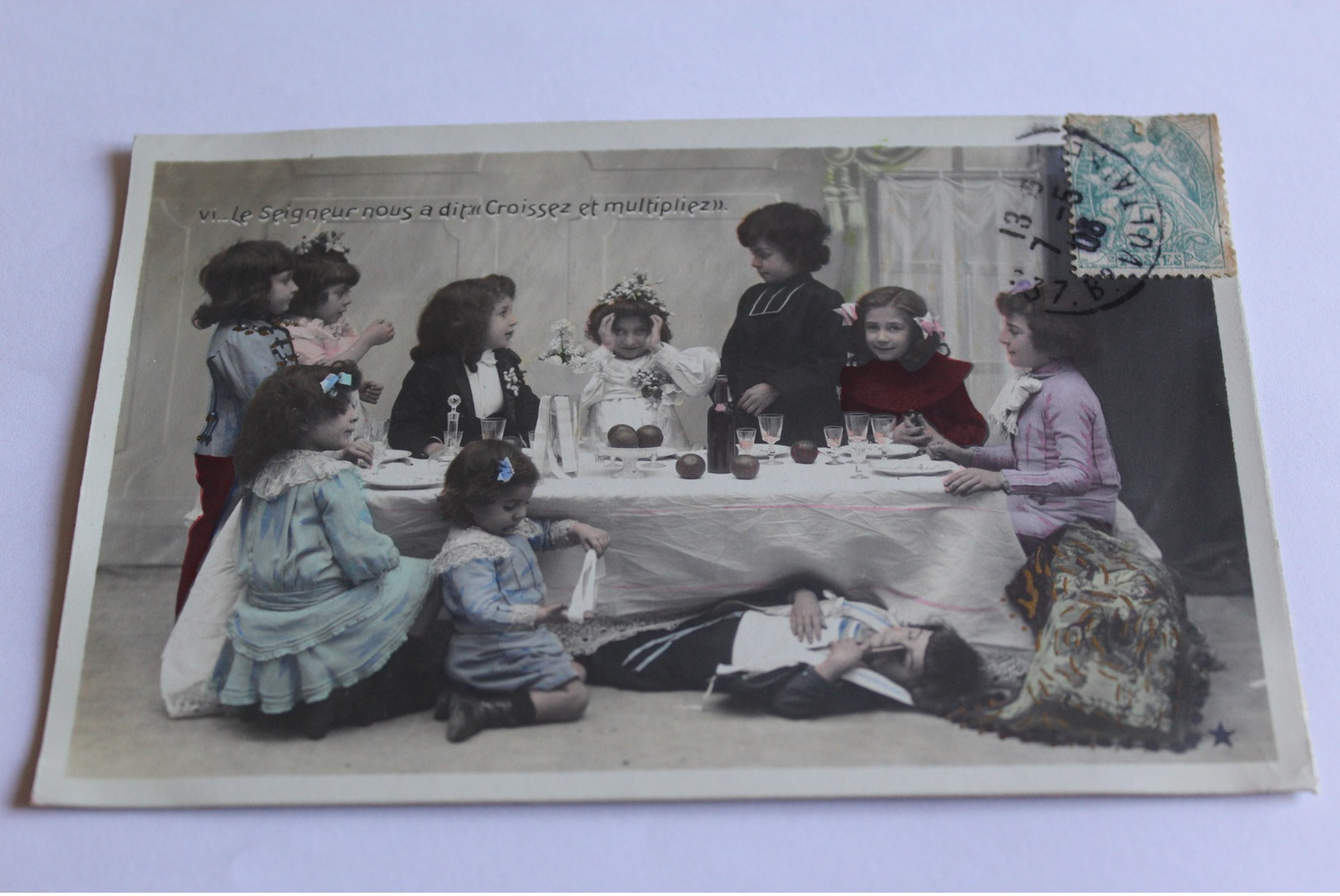 lot c de 9 cartes serie complete  ceremonie mariage d enfants cpa  serie no 738