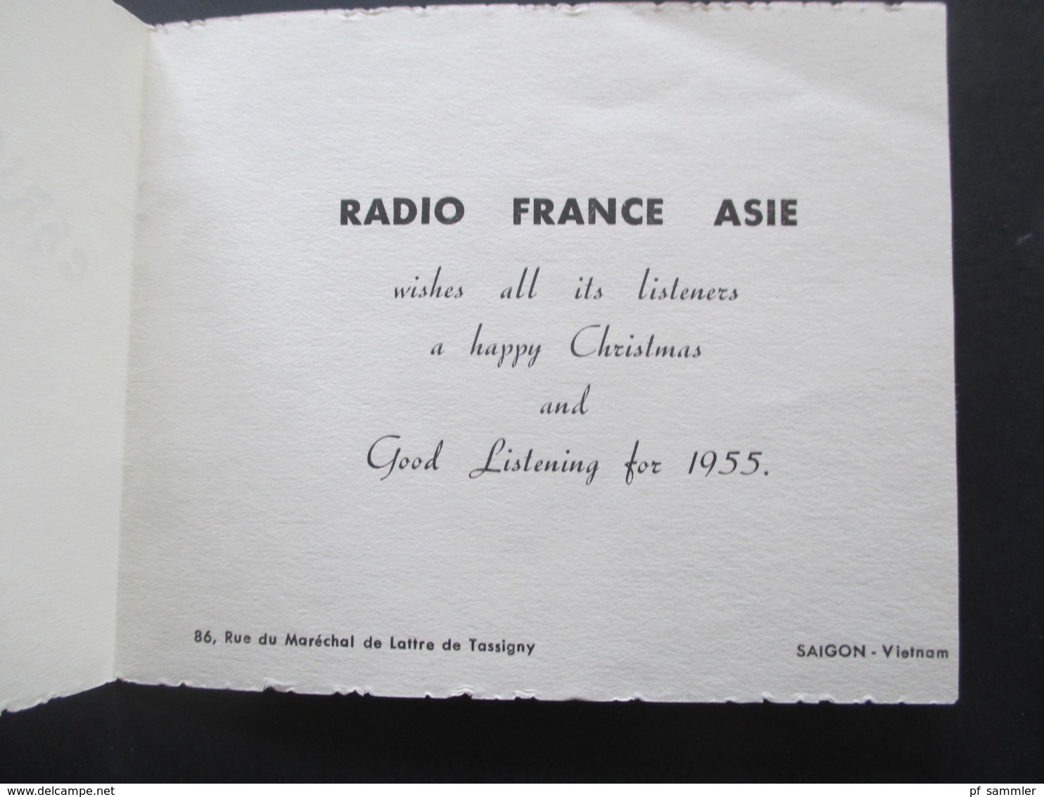 Vietnam 1950-56 Radio France Asie Radiosender 11 Auslandsbriefe nach Schweden! 6x Radioprogramm + 1x Christmas Greetings